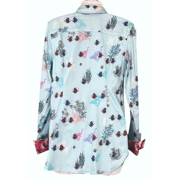 Robert Graham Priscilla Long Sleeve Button Front Tropical Fish Shirt NWT Small - Picture 5 of 12